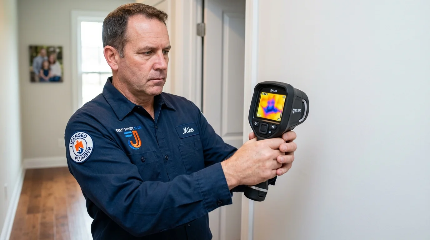 Thermal imaging leak detection by Johns Plumbing LLC in San Mateo